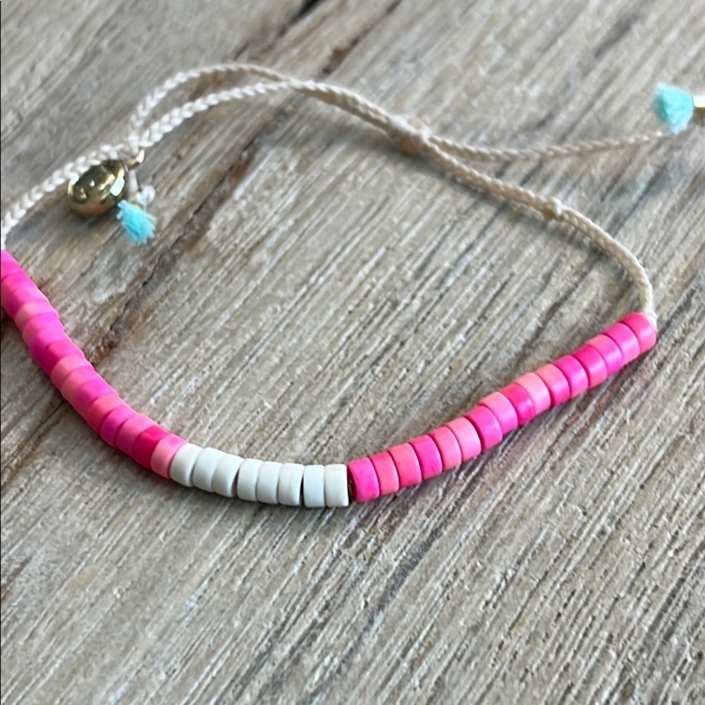 Pura Vida Bracelet Bundle Pink Purple Crystal Bead Braided Woven Rare Healing - Picture 4 of 8